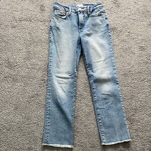 Good American Light Blue Straight Leg Jeans